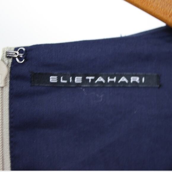 Elie Tahari Dress Women's Size 2 Tan Colorblock - Picture 3 of 4